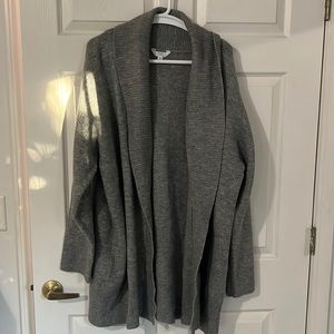 Two cartigans, gray and tan